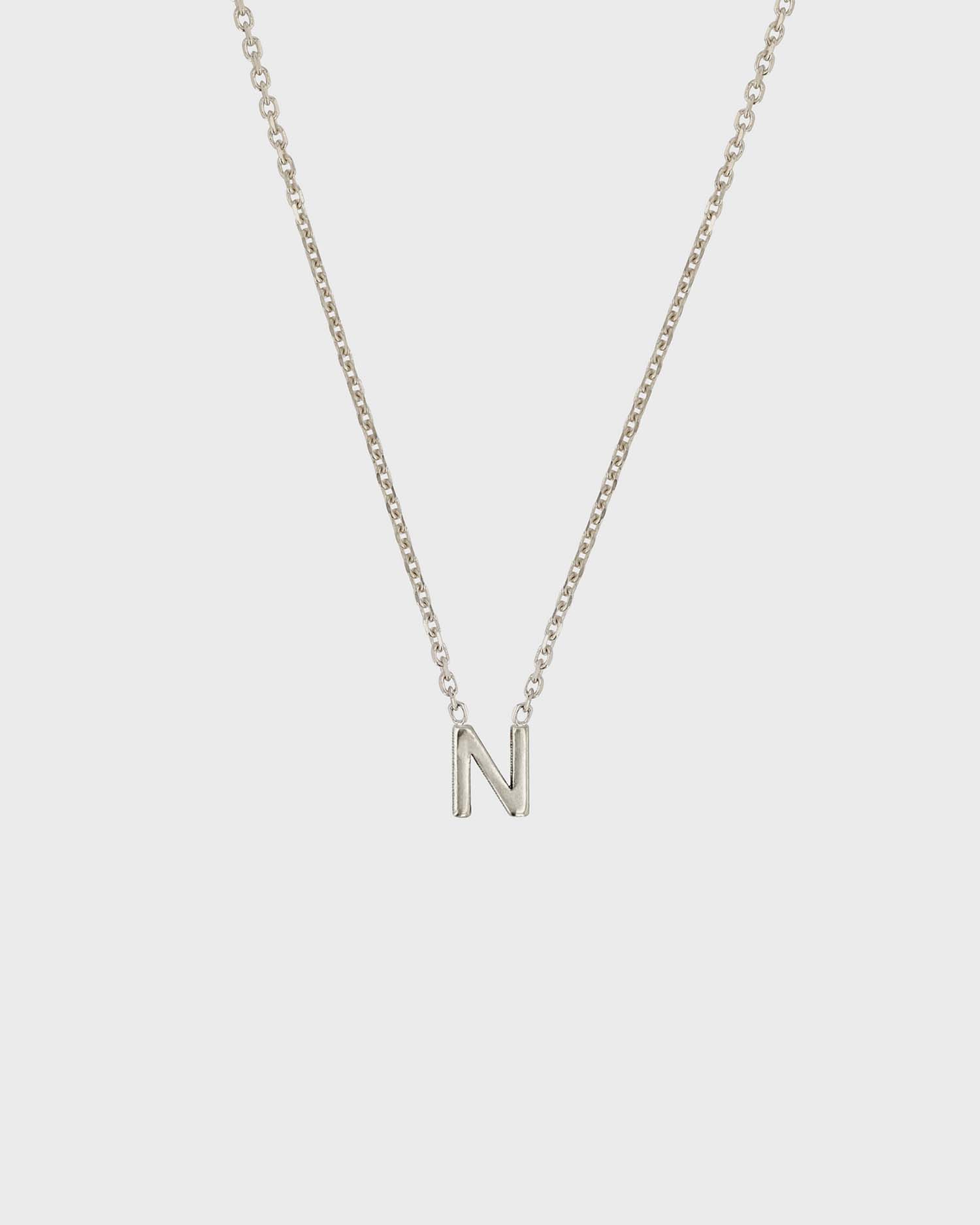 Simple Initial Chain Letter Necklace 14