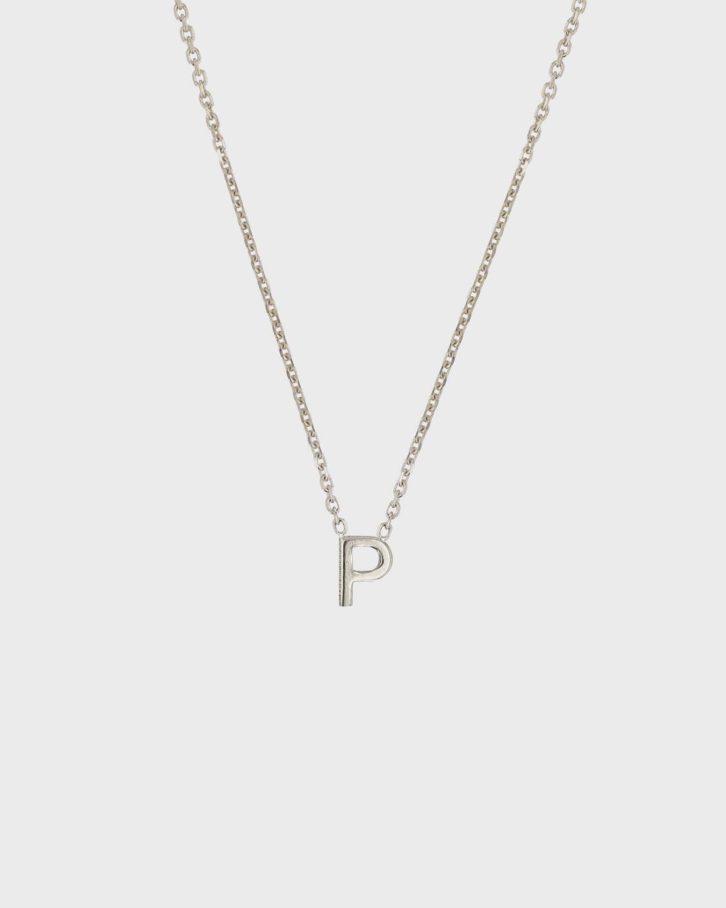Simple Initial Chain Letter Necklace 16