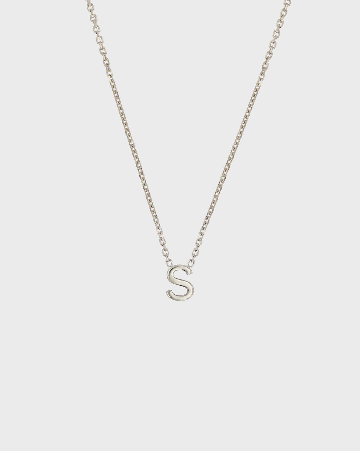 Simple Initial Chain Letter Necklace 19