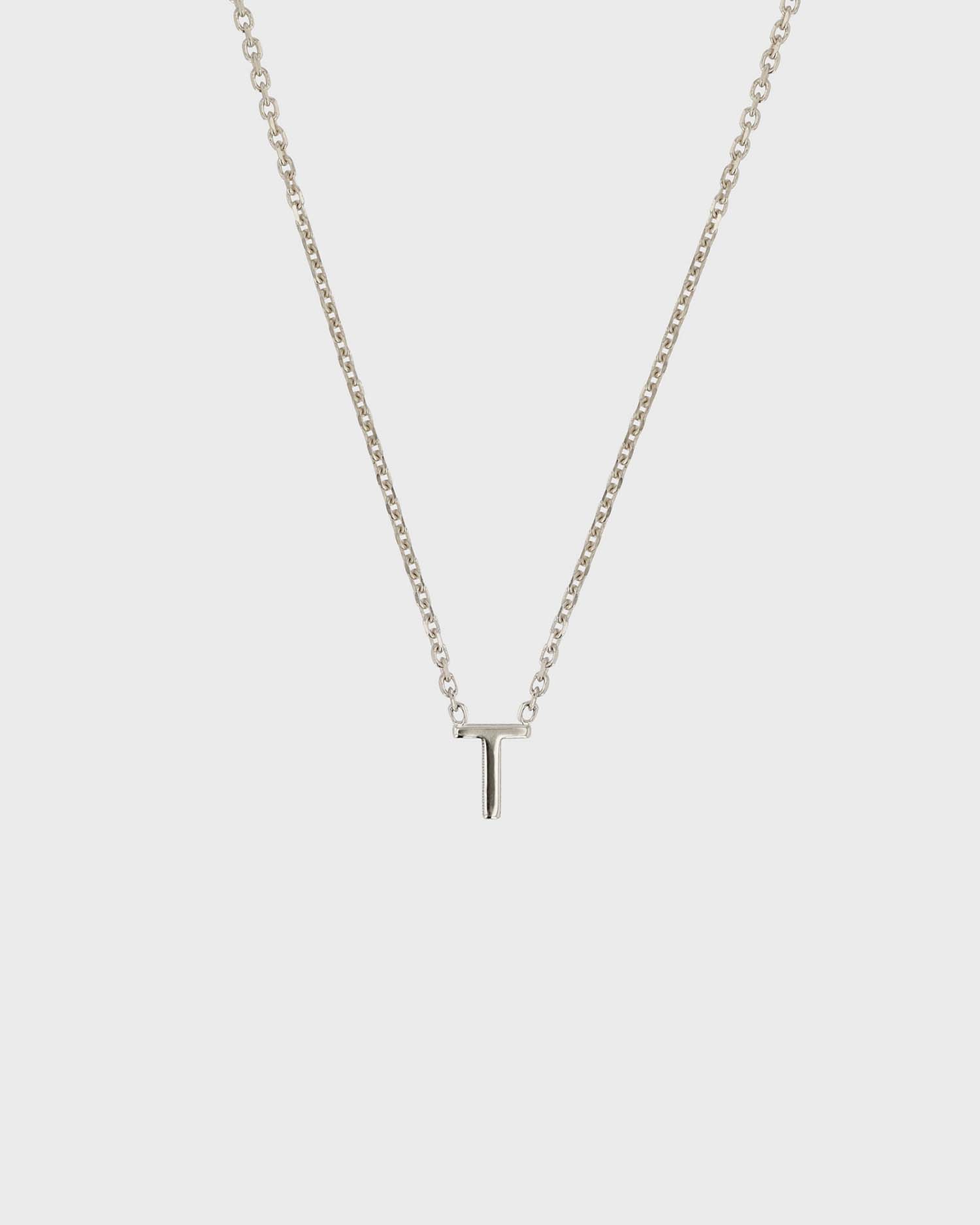 Simple Initial Chain Letter Necklace 20