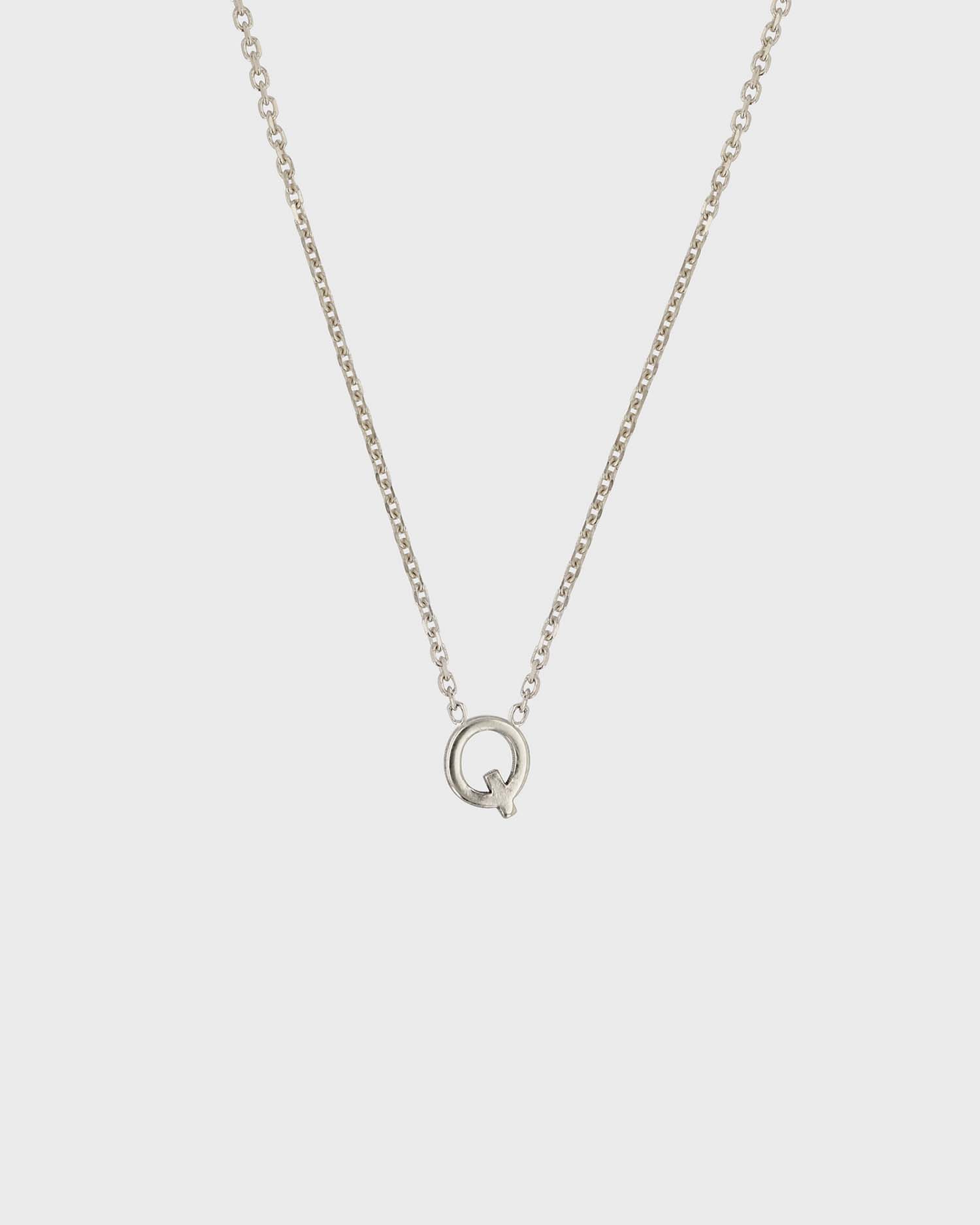 Simple Initial Chain Letter Necklace 17