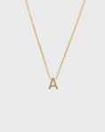 Load image into Gallery viewer, Simple Initial Chain Letter Necklace, Gold
