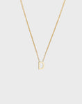 Load image into Gallery viewer, Simple Initial Chain Letter Necklace, Gold
