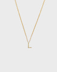 Load image into Gallery viewer, Simple Initial Chain Letter Necklace, Gold 14
