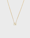 Load image into Gallery viewer, Simple Initial Chain Letter Necklace, Gold
