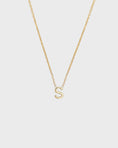 Load image into Gallery viewer, Simple Initial Chain Letter Necklace, Gold
