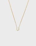 Load image into Gallery viewer, Simple Initial Chain Letter Necklace, Gold
