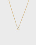 Load image into Gallery viewer, Simple Initial Chain Letter Necklace, Gold
