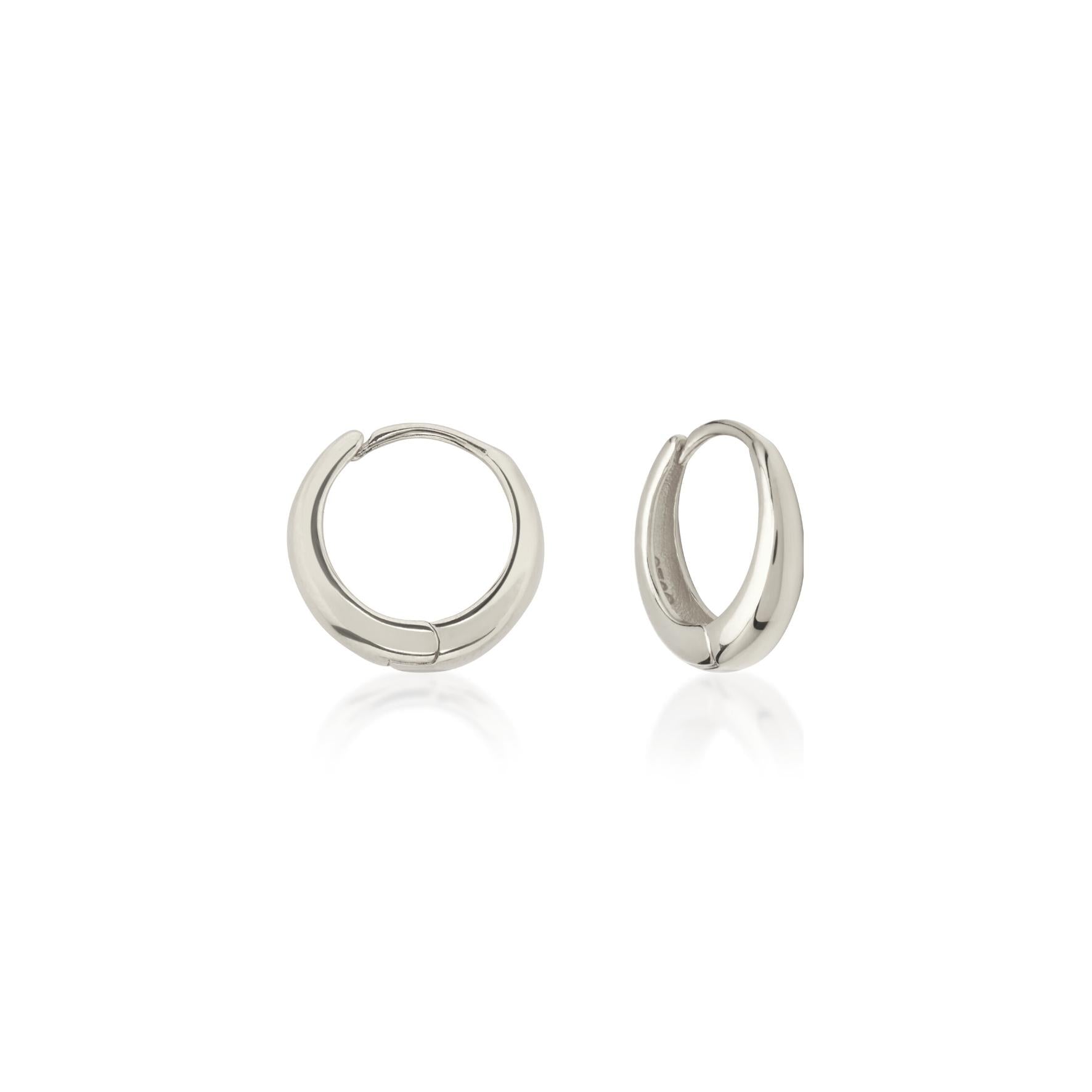 Elegant Silver Hoop Earrings 1