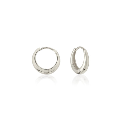 Elegant Silver Hoop Earrings 1