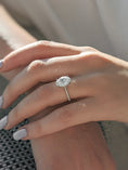 Load image into Gallery viewer, 3.05 CT Oval Lab-Grown Diamond Hidden Halo Pave Engagement Ring
