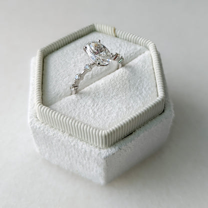 2.01 CT Oval Cut Pave CVD F/VS1 Diamond Engagement Ring 5