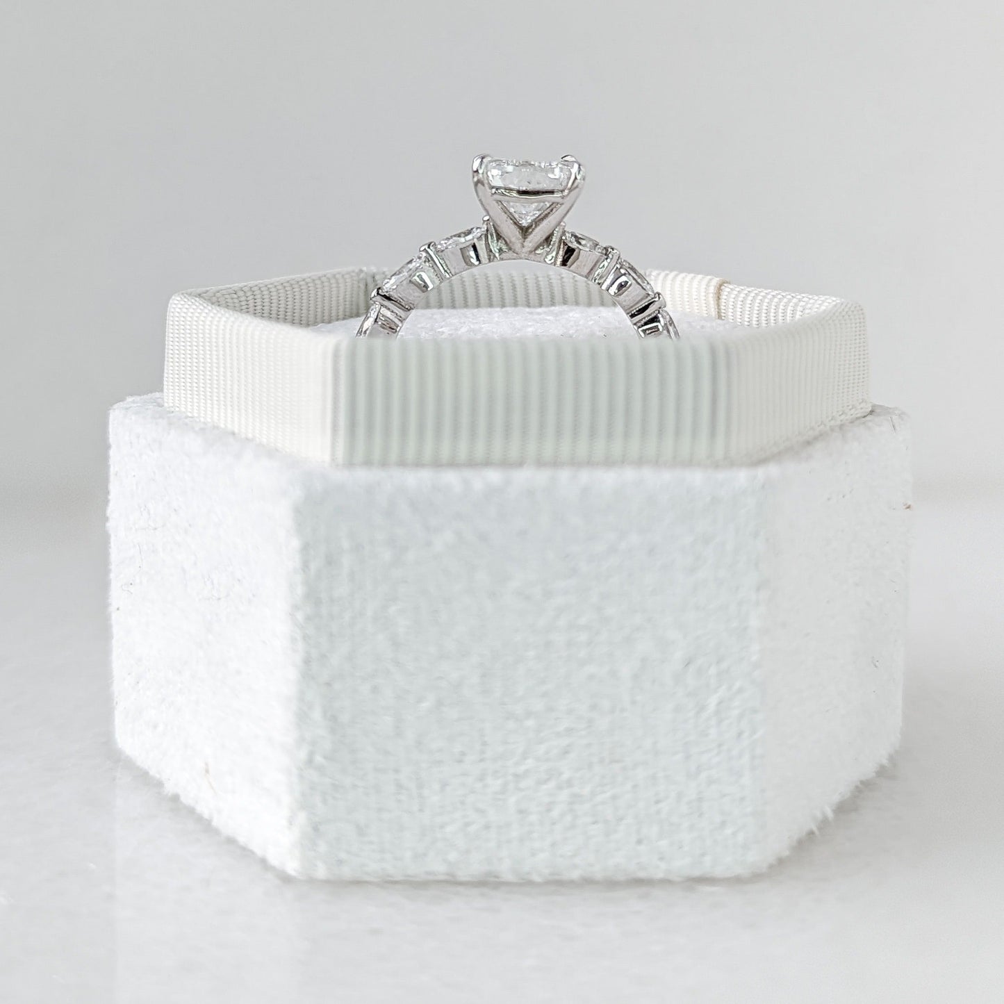 2.04 CT Cushion Cut Pave CVD G/VS2 Diamond Engagement Ring 6