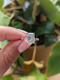 Load image into Gallery viewer, 3.2 CT Emerald Lab-Grown Diamond Pave Engagement Ring
