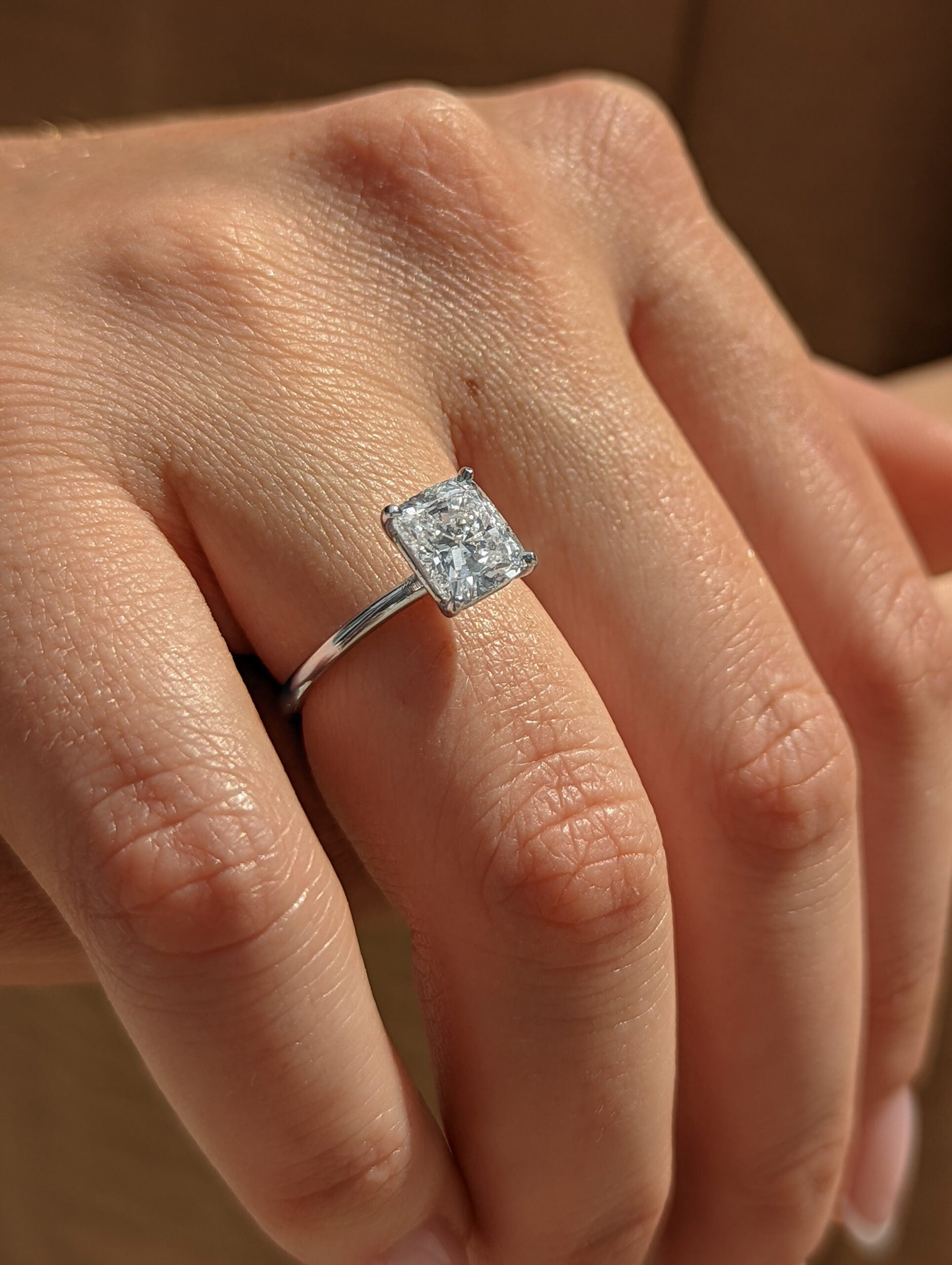 1.81 CT Cushion Cut Lab-Grown Diamond Solitaire Ring