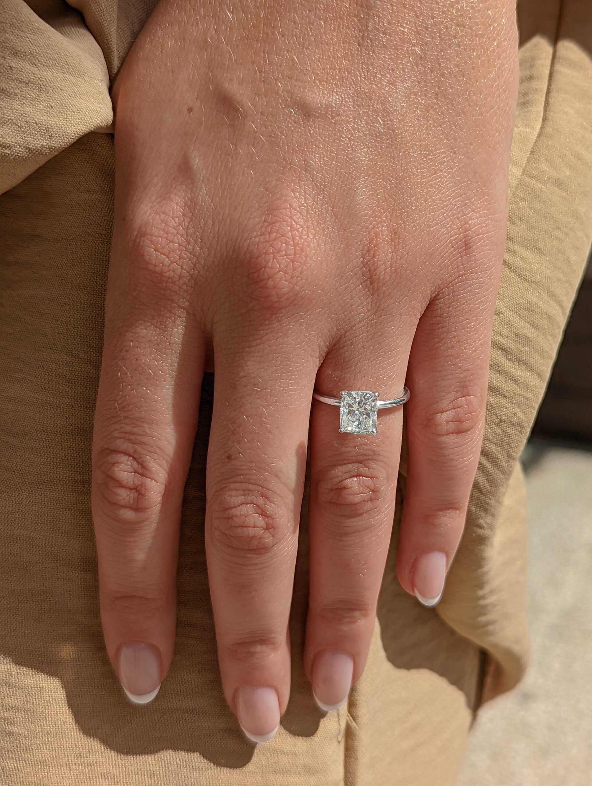 1.81 CT Cushion Cut Lab-Grown Diamond Solitaire Ring