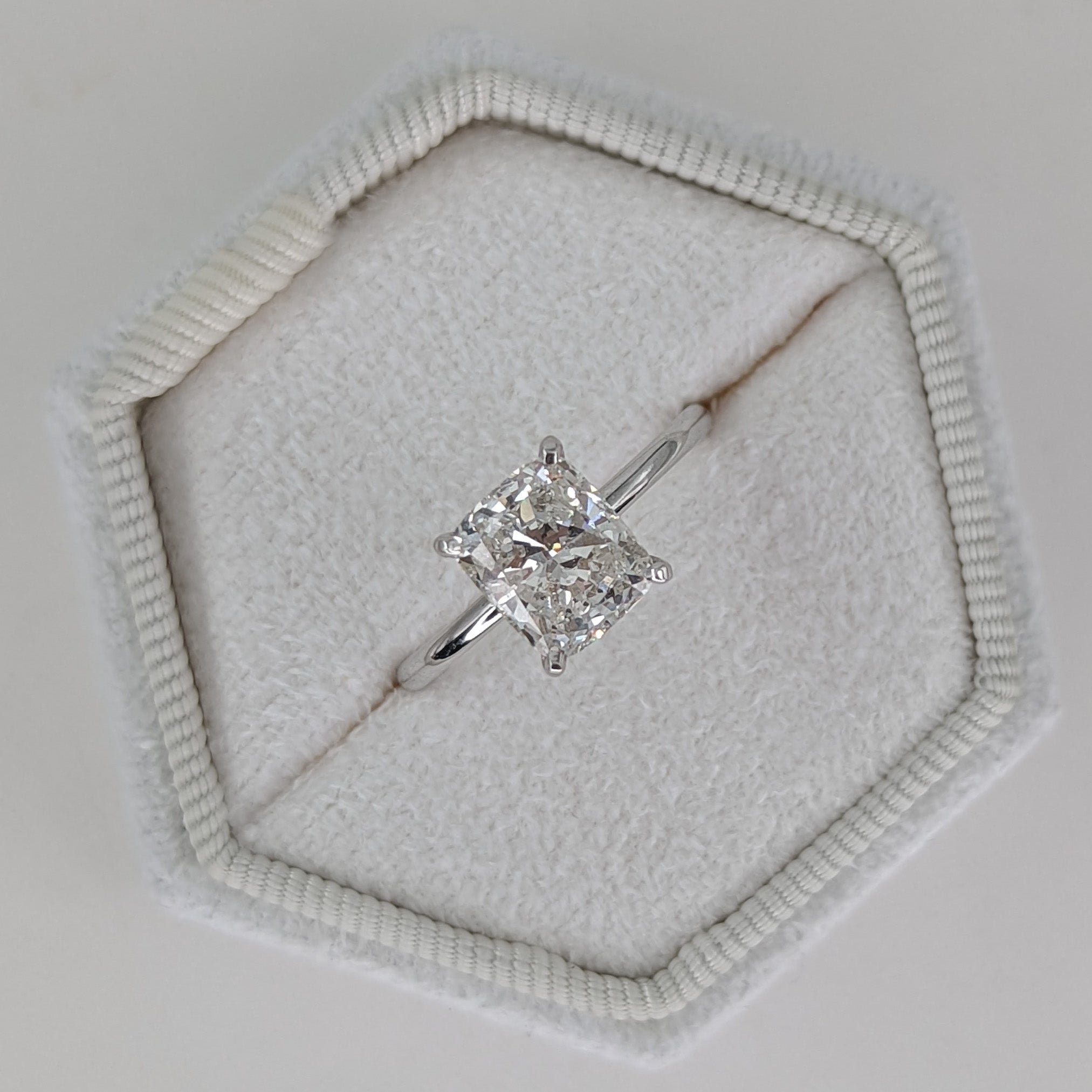 1.81 CT Cushion Cut Lab-Grown Diamond Solitaire Ring