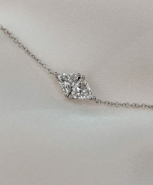 Toi Et Moi-0.3 CT Trillion Lab Grown Diamond Bracelets