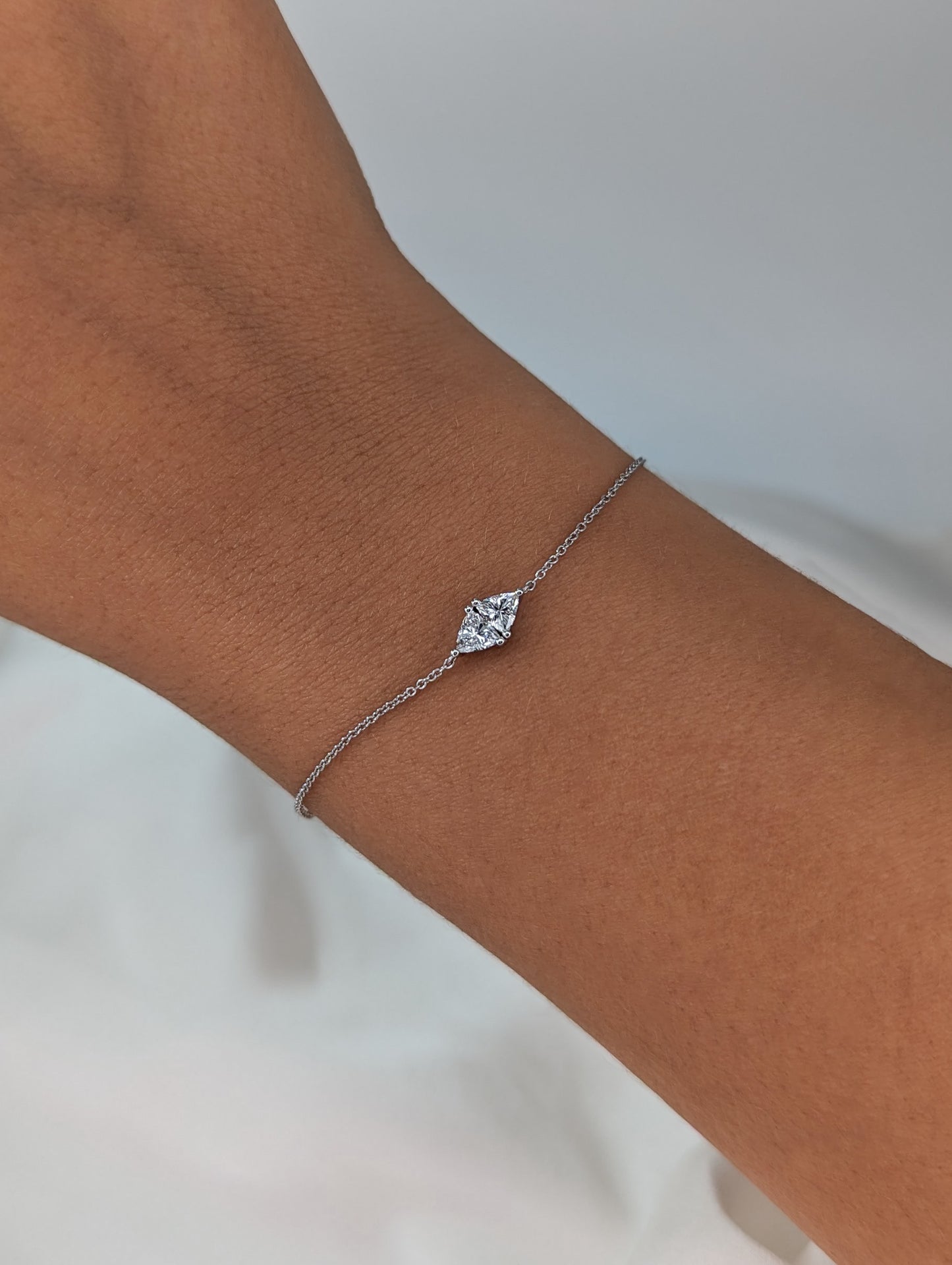 Toi Et Moi-0.3 CT Trillion Lab Grown Diamond Bracelets
