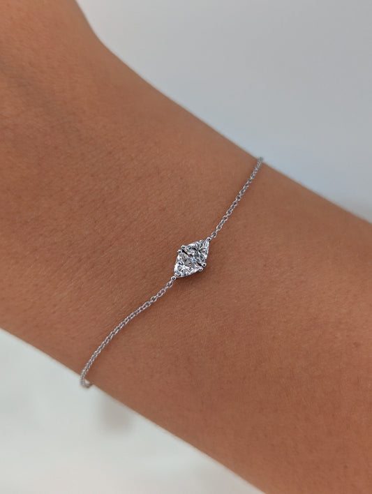 Toi Et Moi-0.3 CT Trillion Lab Grown Diamond Bracelets