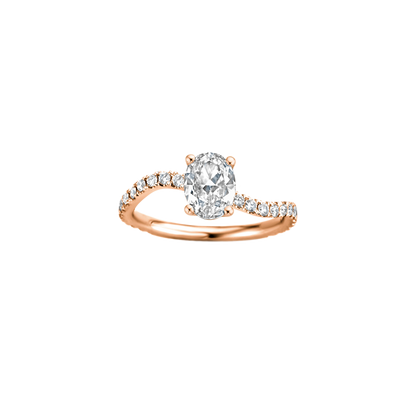 Hidden Halo-1.5 CT Round Lab Grown Diamond Engagement Ring