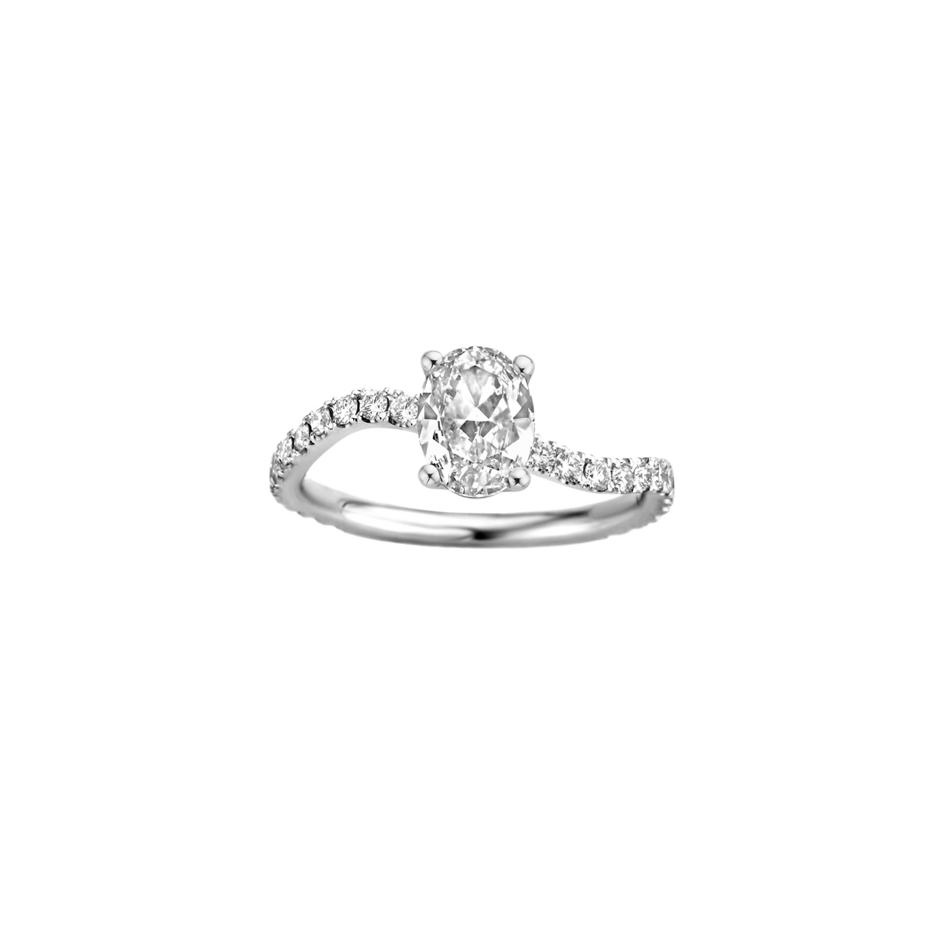 Hidden Halo-1.5 CT Round Lab Grown Diamond Engagement Ring