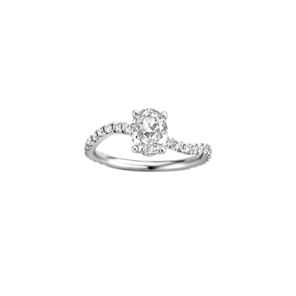 Hidden Halo-1.5 CT Round Lab Grown Diamond Engagement Ring
