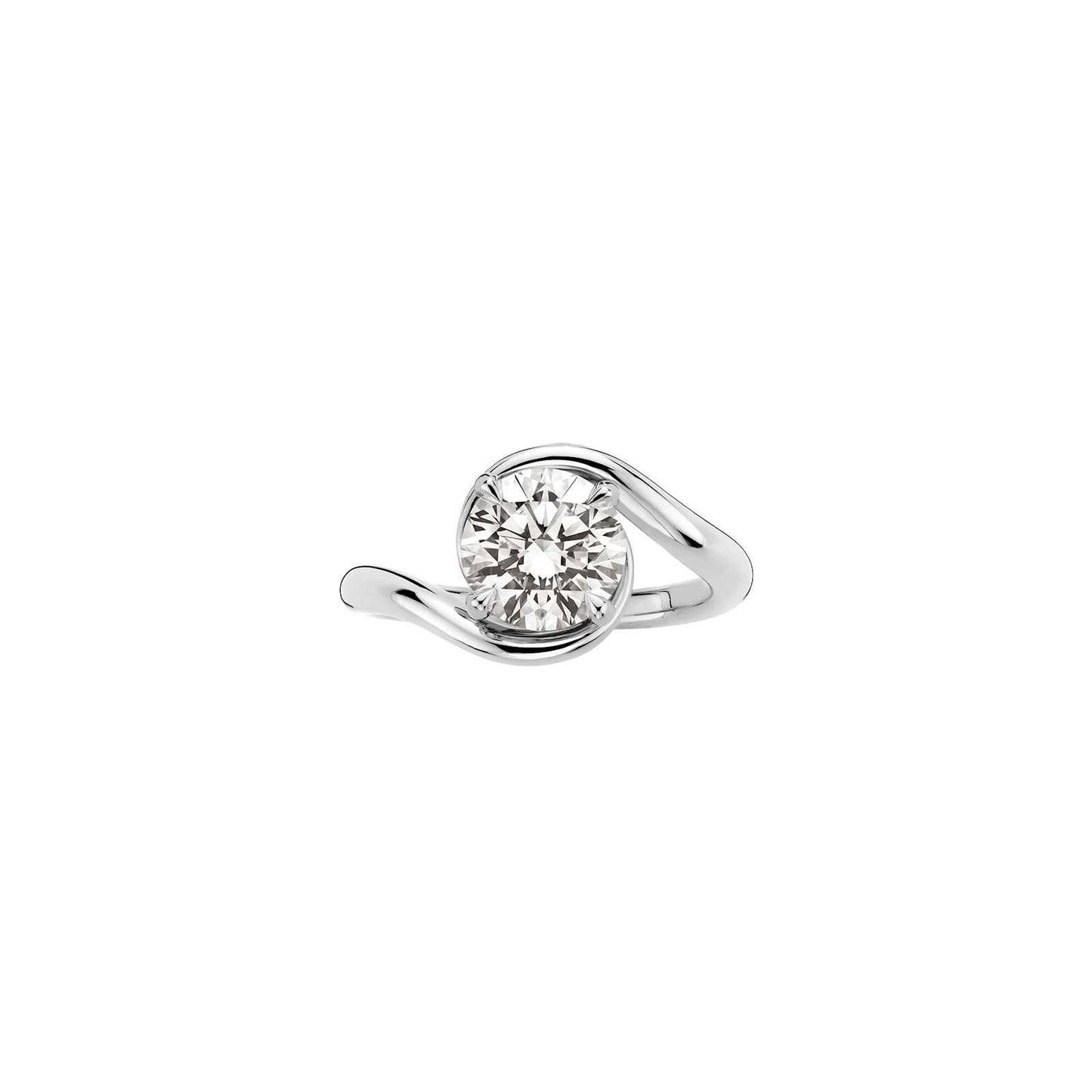 Hidden Halo-1.5 CT Round Lab Grown Diamond Engagement Ring