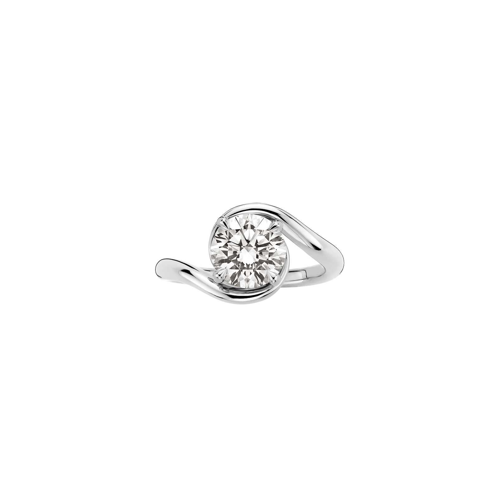 Hidden Halo-1.5 CT Round Lab Grown Diamond Engagement Ring