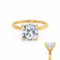 Load image into Gallery viewer, 1.20 CT Cushion Lab Grown Diamond Hidden Halo Engagement Ring
