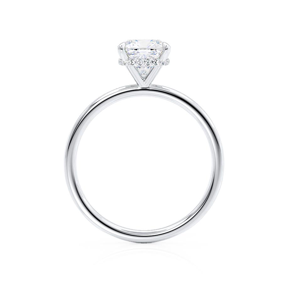 1.0 CT Cushion Cut Lab-Grown Diamond Hidden Halo Engagement Ring 5
