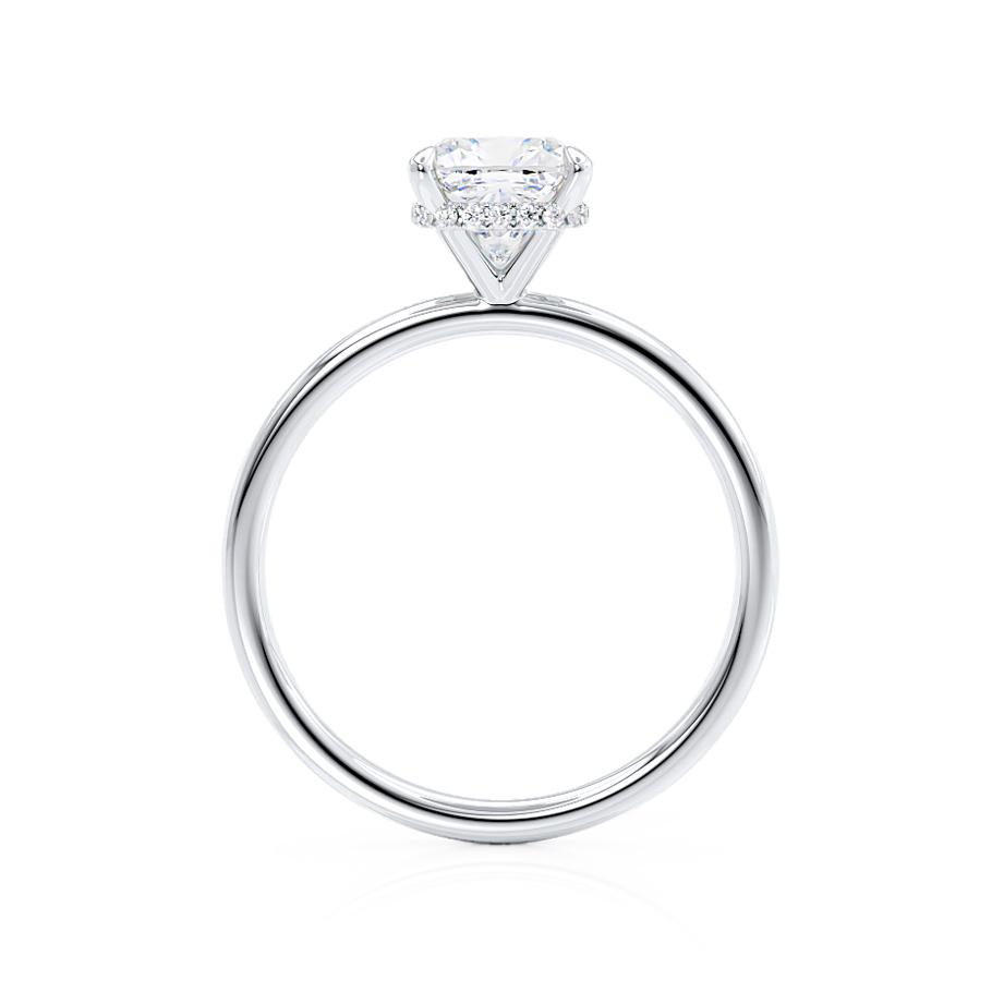 1.0 CT Cushion Cut Lab-Grown Diamond Hidden Halo Engagement Ring