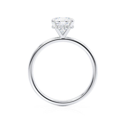 1.0 CT Cushion Cut Lab-Grown Diamond Hidden Halo Engagement Ring 5