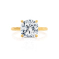 Load image into Gallery viewer, 1.20 CT Cushion Lab Grown Diamond Hidden Halo Engagement Ring
