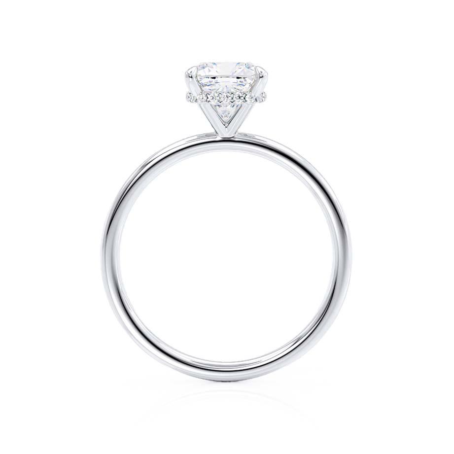 1.50 CT Cushion Cut Lab-Grown Diamond Hidden Halo Engagement Ring