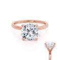 Load image into Gallery viewer, 1.0 CT Cushion-Cut Lab Grown Diamond Hidden Halo Engagement Ring
