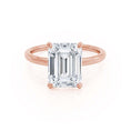 Load image into Gallery viewer, 1.50 CT Emerald Cut Lab Grown Diamond Hidden Halo Engagement Ring
