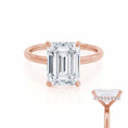 Load image into Gallery viewer, 1.50 CT Emerald Cut Lab Grown Diamond Hidden Halo Engagement Ring
