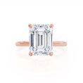 Load image into Gallery viewer, 1.50 CT Emerald Cut Lab Grown Diamond Hidden Halo Engagement Ring
