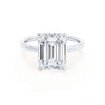 Load image into Gallery viewer, 1.20 CT Emerald Cut Lab Grown Diamond Hidden Halo Engagement Ring
