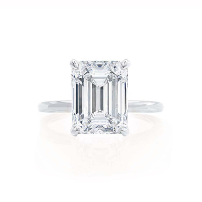 1.20 CT Emerald Cut Lab Grown Diamond Hidden Halo Engagement Ring 3