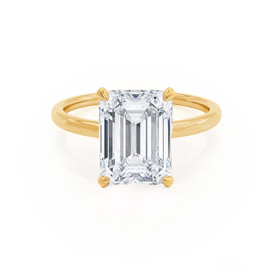 1.50 CT Emerald Lab Grown Diamond Hidden Halo Engagement Ring 1