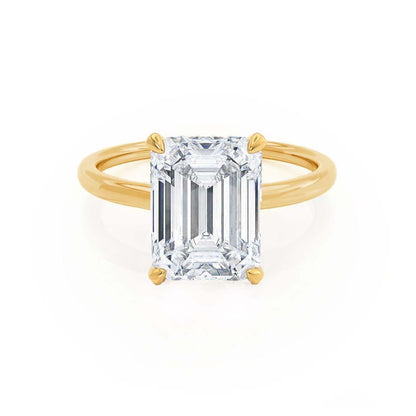1.50 CT Emerald Lab Grown Diamond Hidden Halo Engagement Ring 1