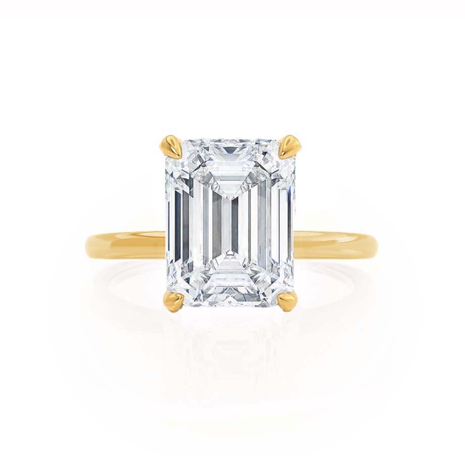 1.50 CT Emerald Lab Grown Diamond Hidden Halo Engagement Ring 3