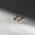 Load image into Gallery viewer, Gold Hoop Earrings with 0.2 TCW Round Lab-Grown Diamonds
