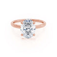 Load image into Gallery viewer, 1.20 CT Oval Lab-Grown Diamond Hidden Halo Engagement Ring
