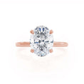 Load image into Gallery viewer, 1.20 CT Oval Lab-Grown Diamond Hidden Halo Engagement Ring
