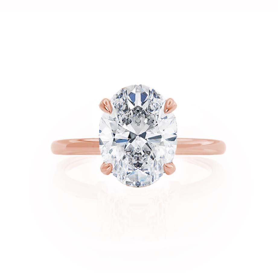 1.20 CT Oval Lab-Grown Diamond Hidden Halo Engagement Ring 2
