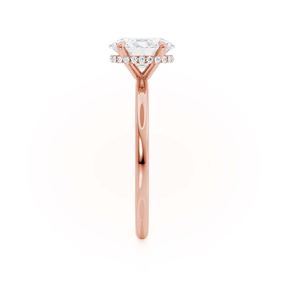 1.20 CT Oval Lab-Grown Diamond Hidden Halo Engagement Ring 5