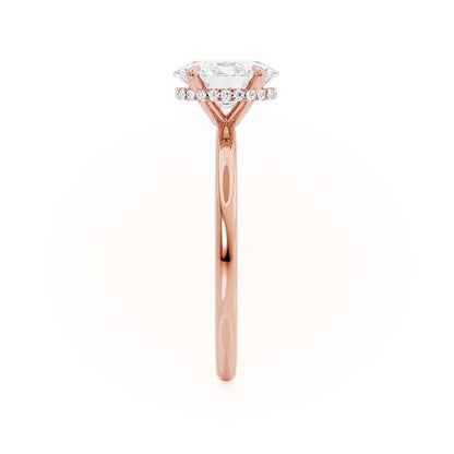 1.20 CT Oval Lab-Grown Diamond Hidden Halo Engagement Ring 5